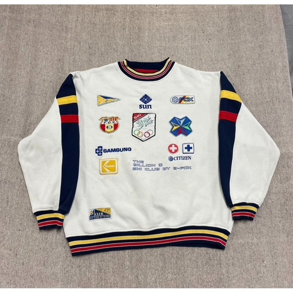 the billion doller club Other - vintage Olympics Ski Club sweatshirt mens XL White‎ 1990s  Company Logos Patch